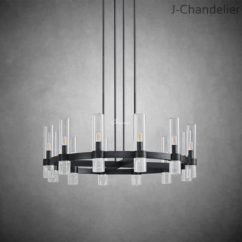 Lavelle Round Blown Glass Chandelier 36"