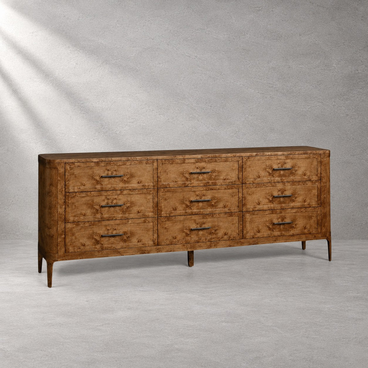 Wood and Antique Brass Bedroom Clothing Storage