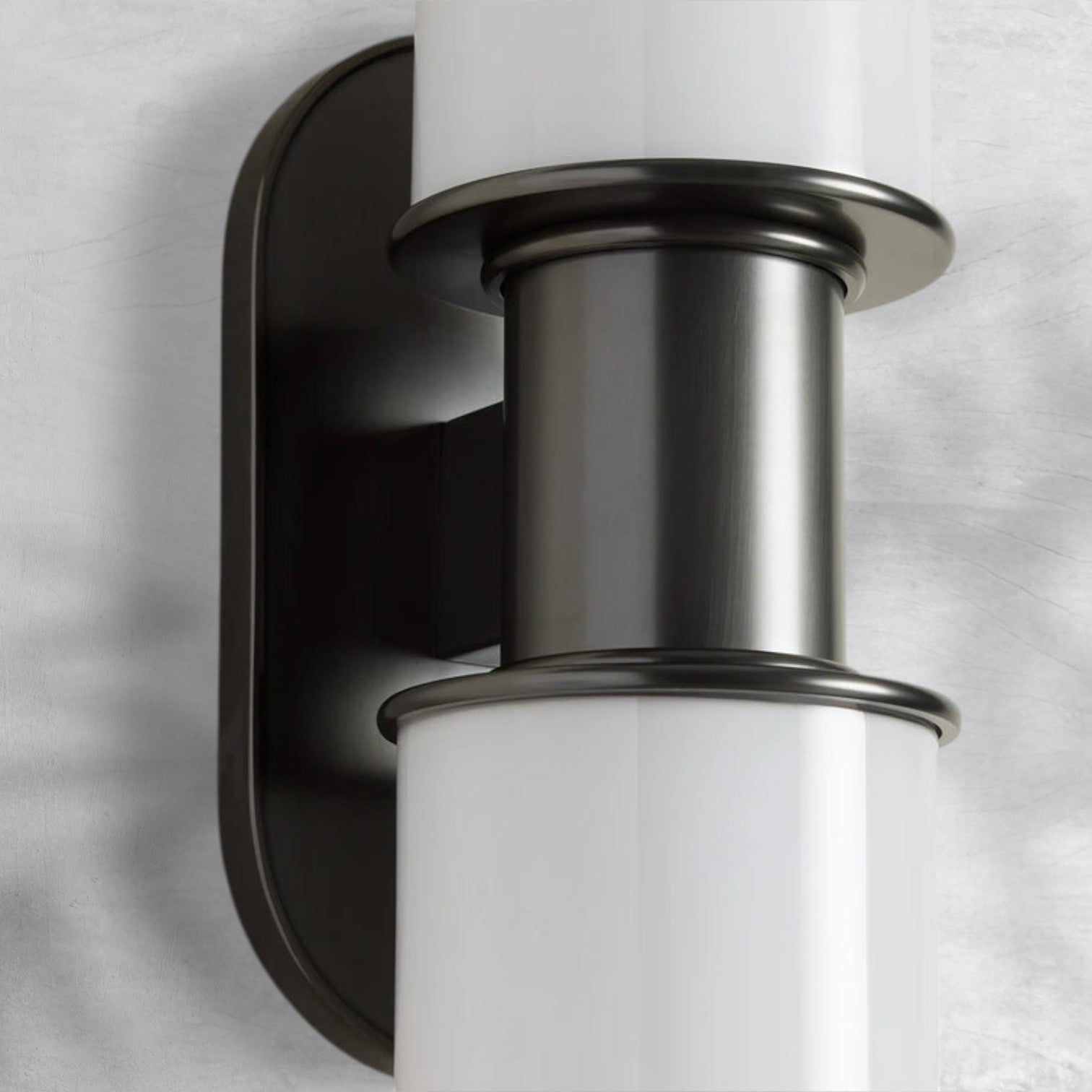 Harlin Modern Milk Glass 2-Light Wall Sconce