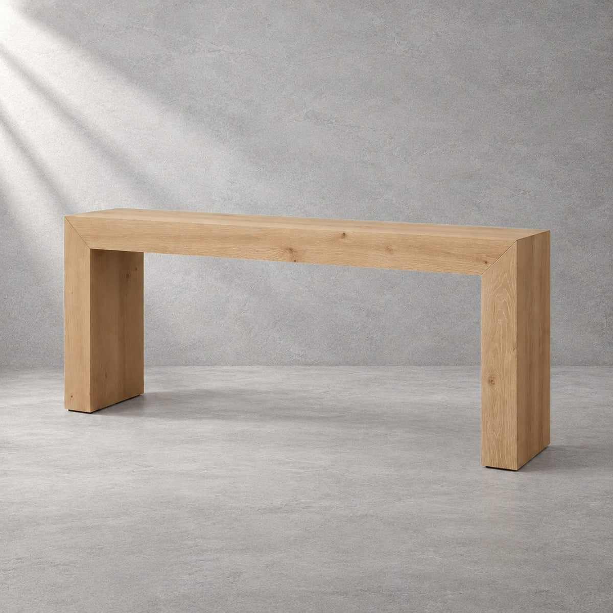 Waterfall Edge Solid Oak Hallway Table