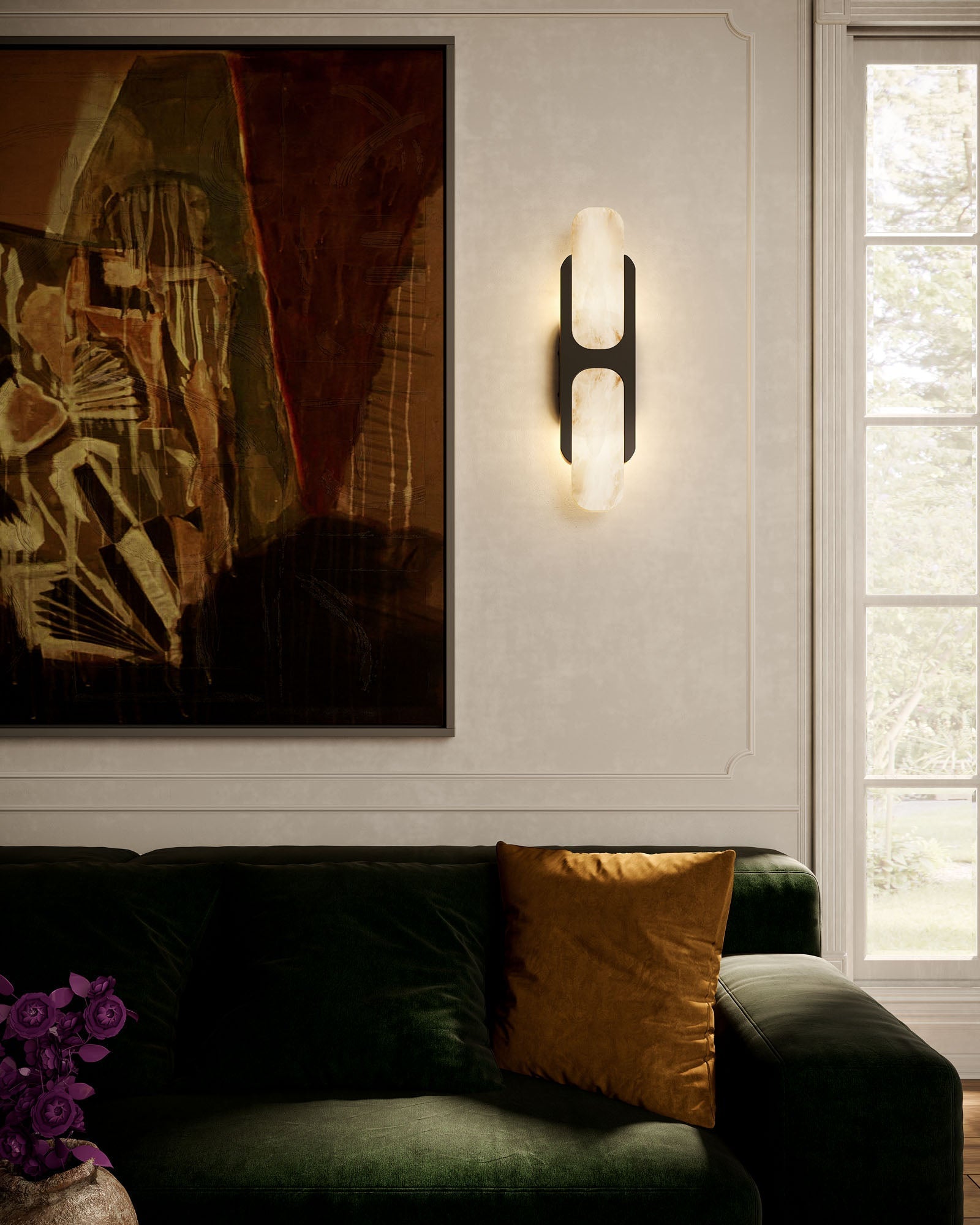 Alabaster Odin Large Wall Sconce