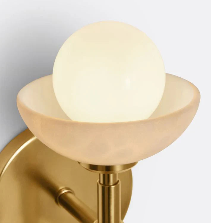 Alabaster Shade Greenwich Linear Wall Sconce