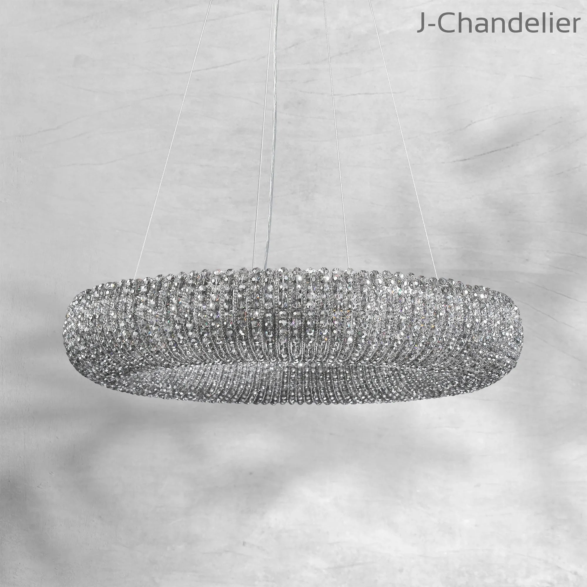 Halos Crystal Round LED Chandelier 41"