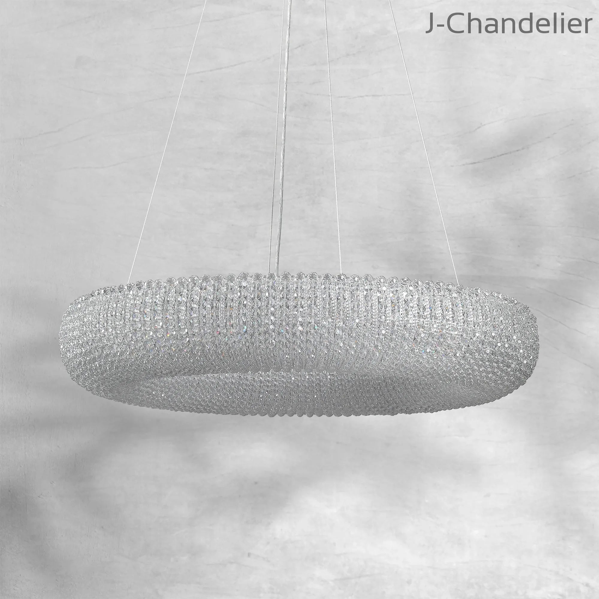 Halos Crystal Round LED Chandelier 41"