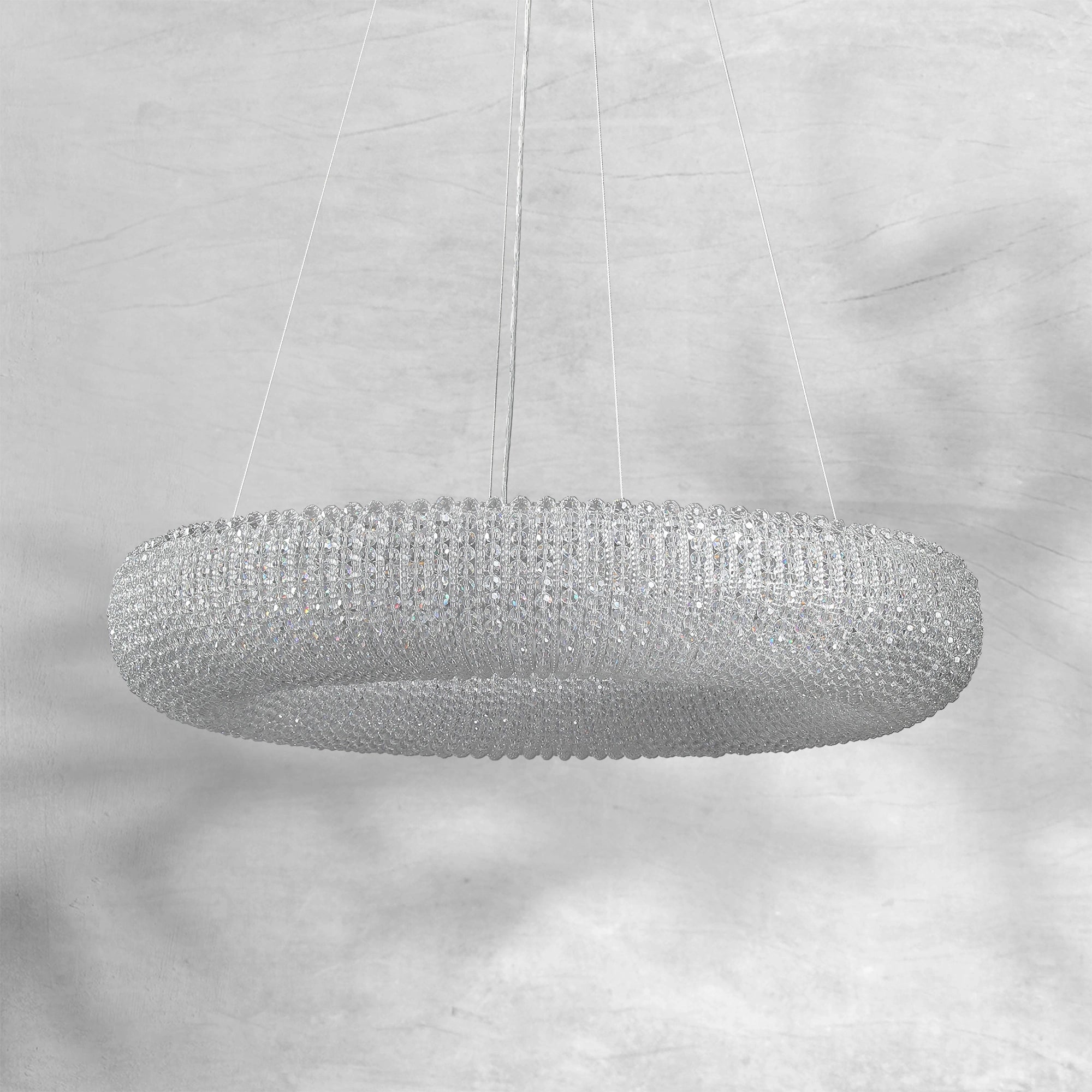 Halos Crystal Round LED Chandelier 41"