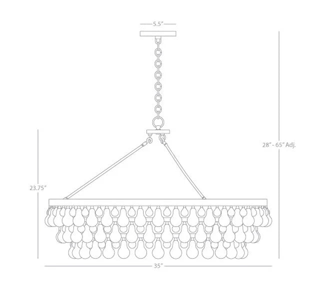 Cally 6 Light Chandelier 35"
