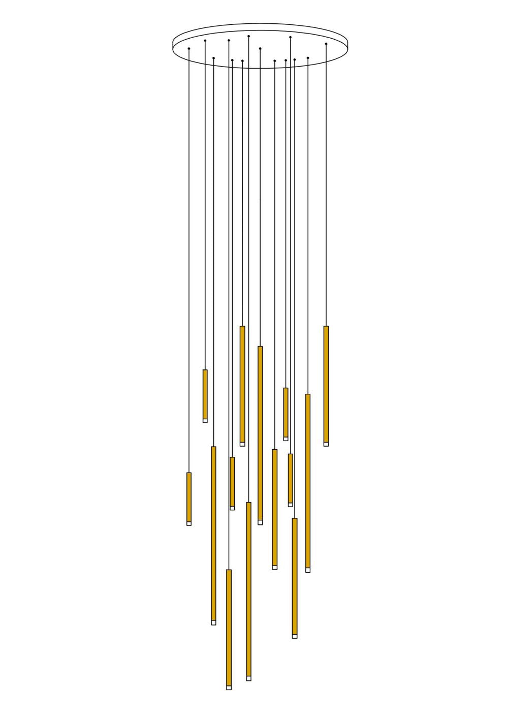 Cluster Tube Pendant Light