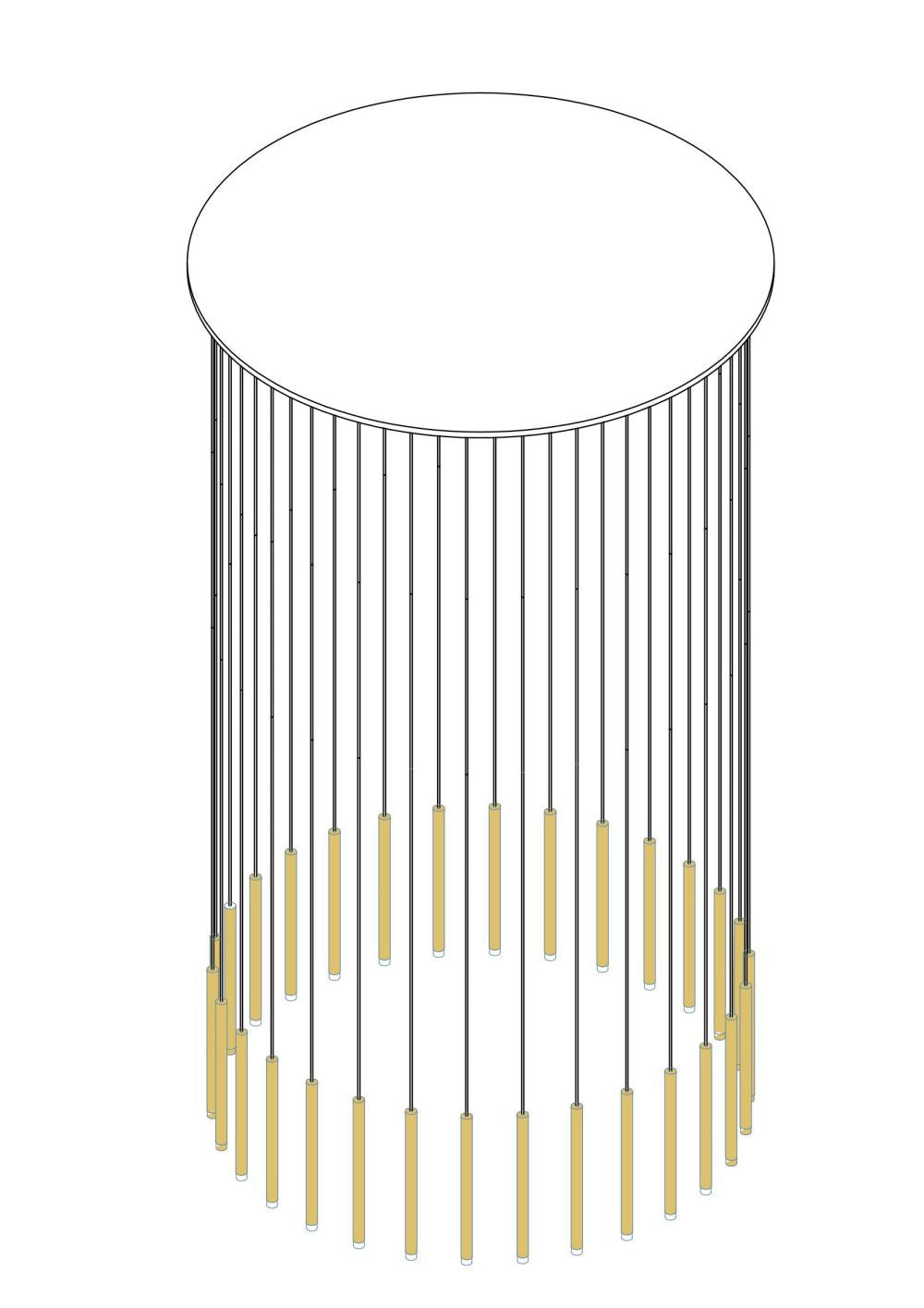 Cluster Tube Pendant Light