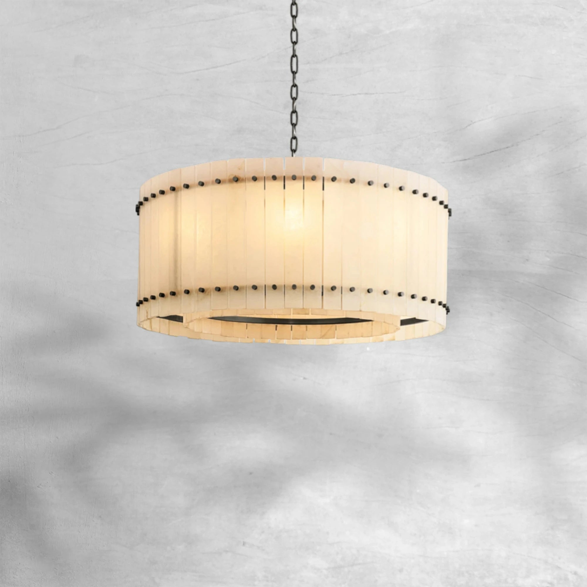 Sun Marcus Alabaster Round Chandelier