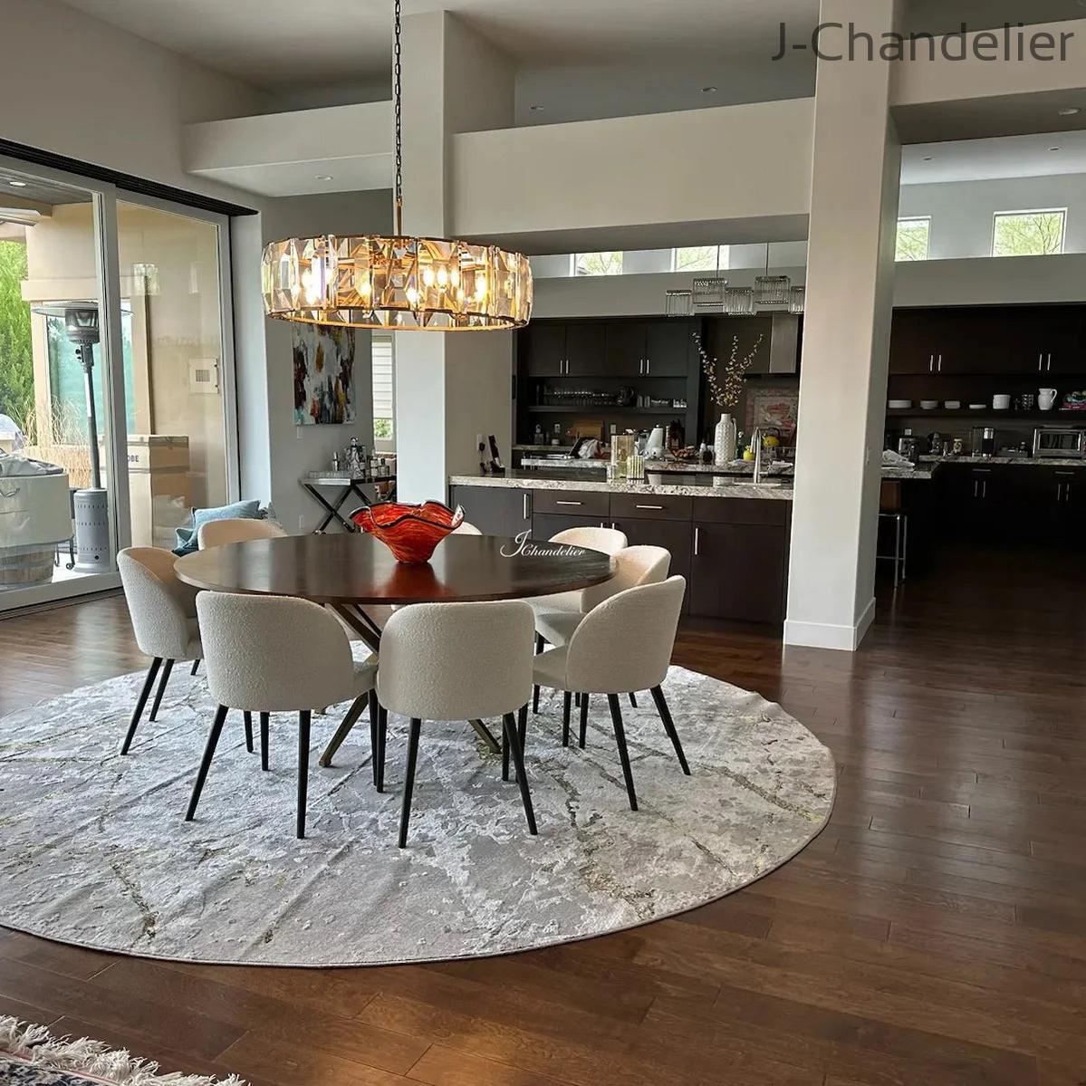 Harlew Crystal Round Chandelier 43"