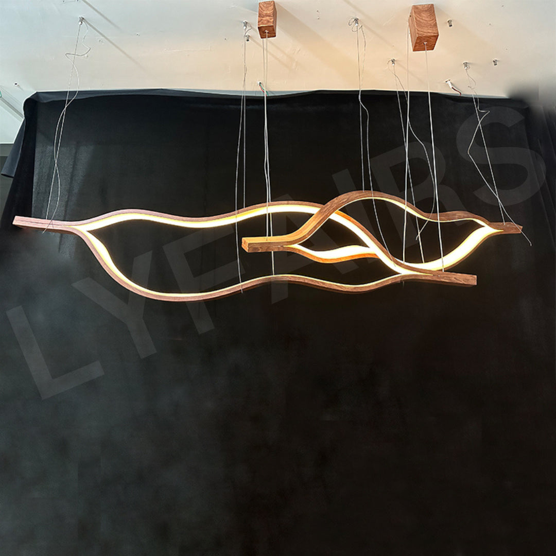 Modern Simple Aluminum Waving Chandelier