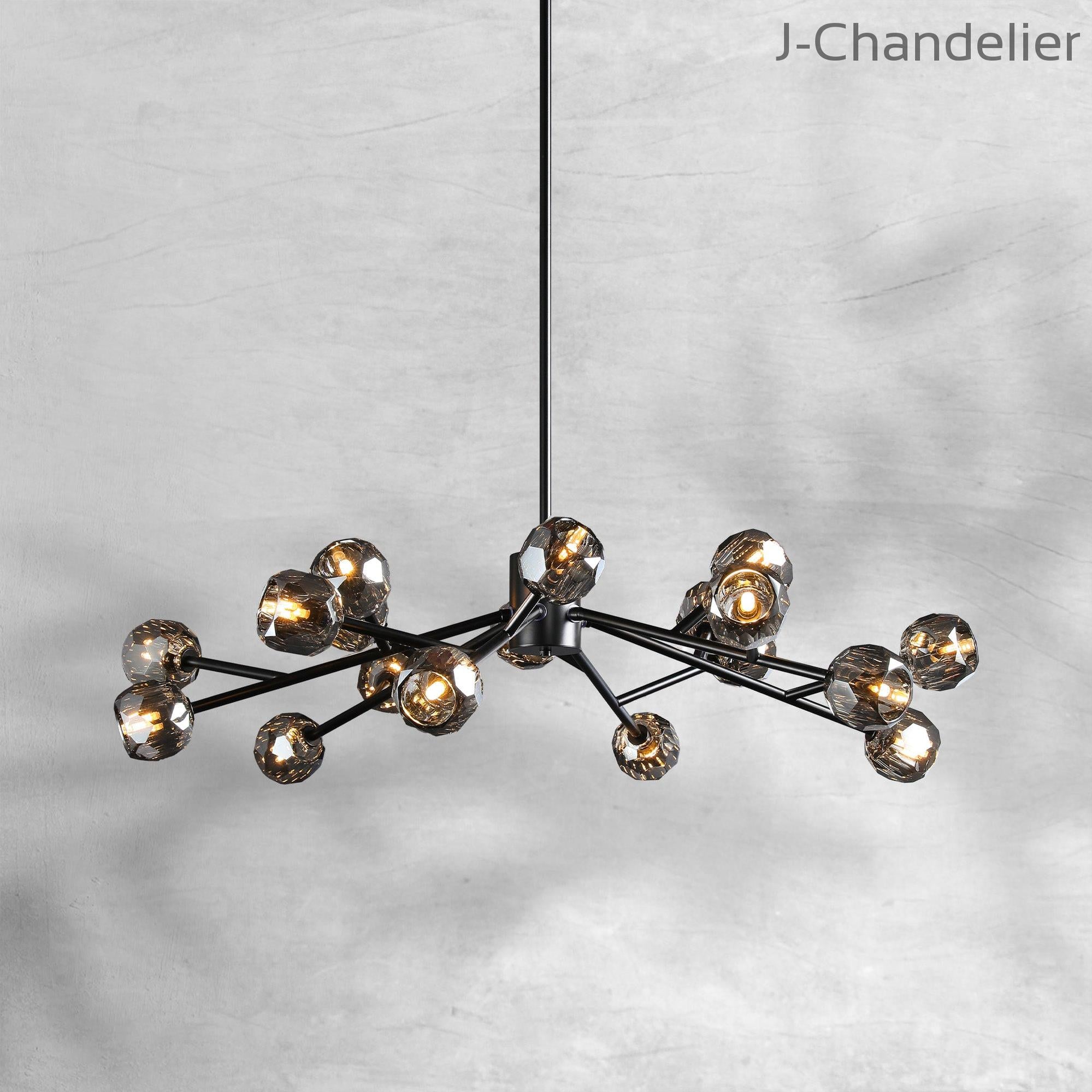 Bille De Crystal Round Chandelier 48"