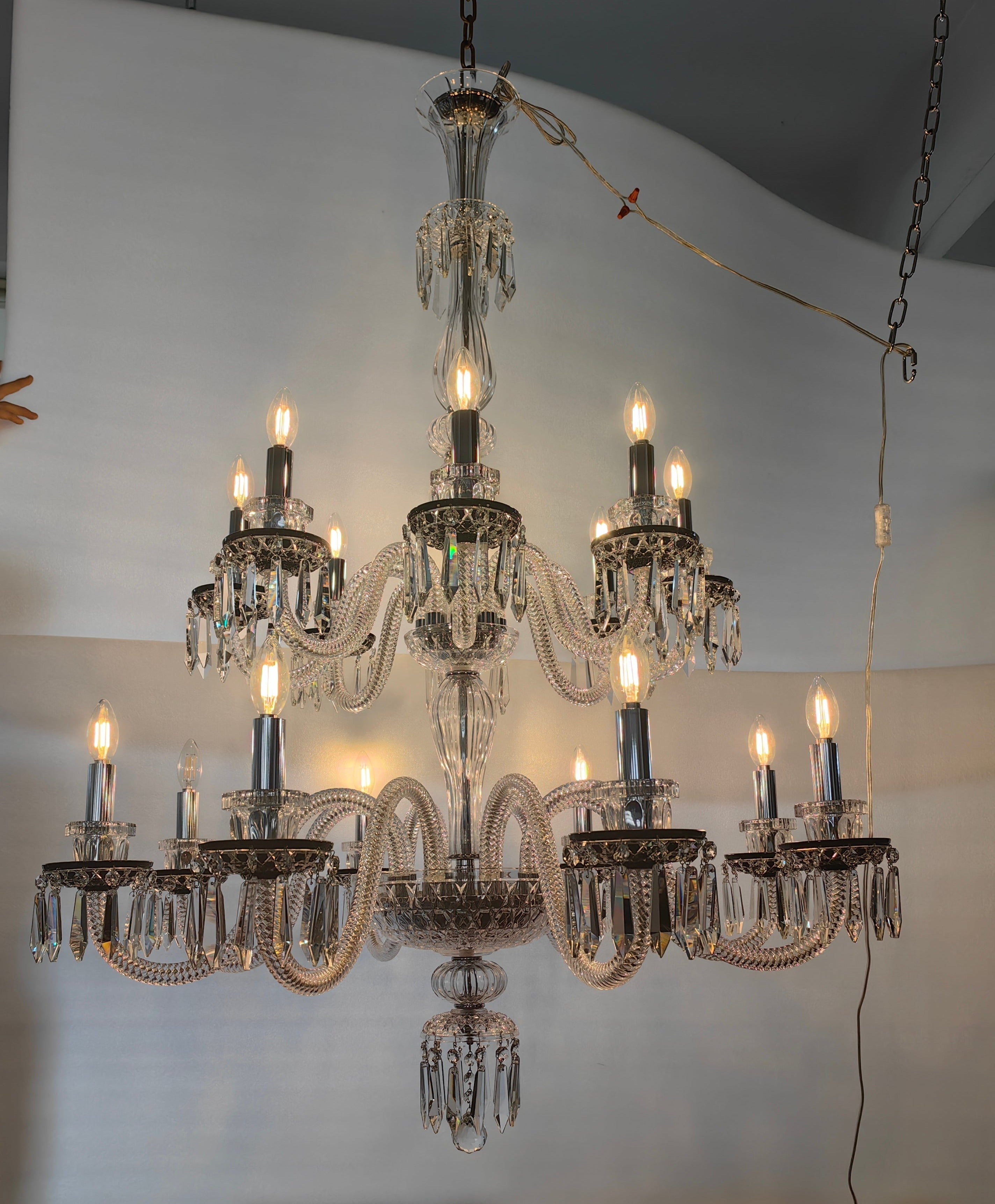 Elegant Crystal Chandelier in Italian Style for Bedroom and Living Room