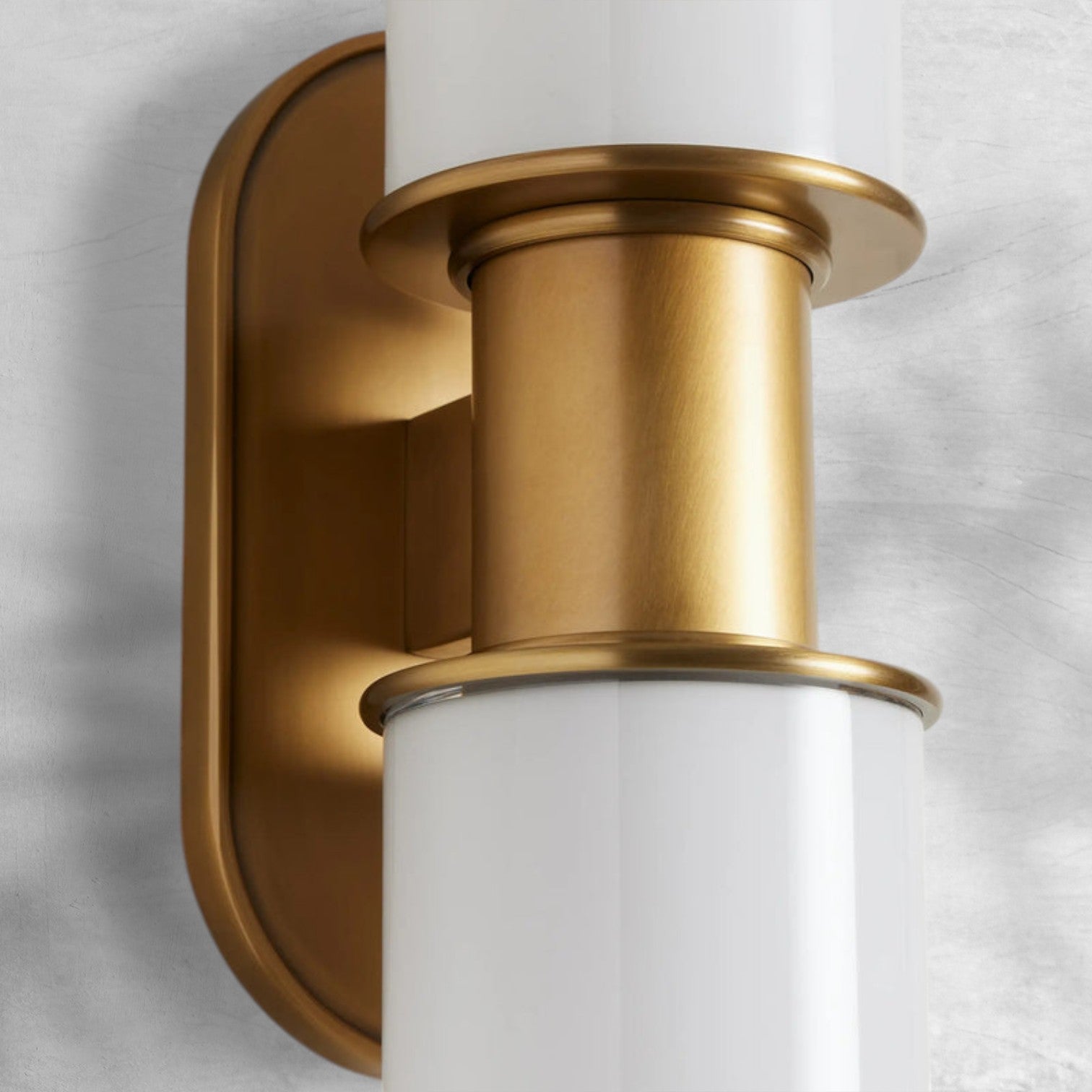 Harlin Modern Milk Glass 2-Light Wall Sconce