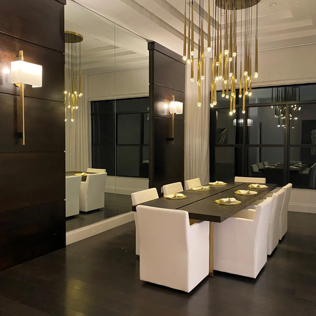 Aquitain Modern Round Chandelier 30"