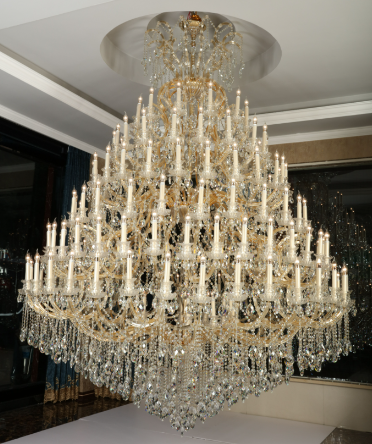 Extra Large Multi-tiered Candle Light  Crystal Chandelier for Hotel/Restaurant