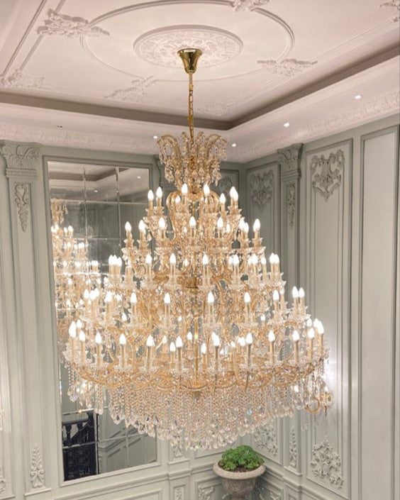 Extra Large Multi-tiered Candle Light  Crystal Chandelier for Hotel/Restaurant
