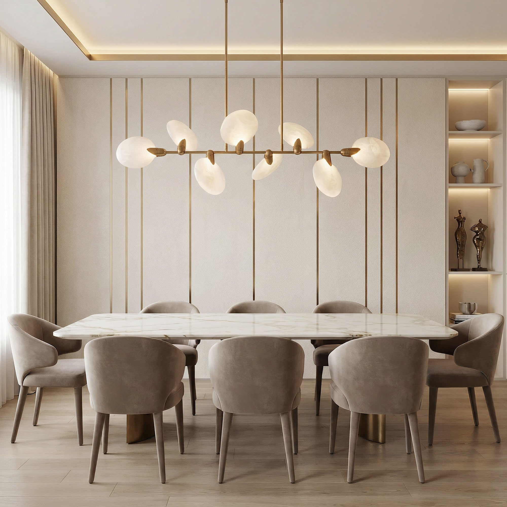 Lyla Linear Chandelier 62"74"