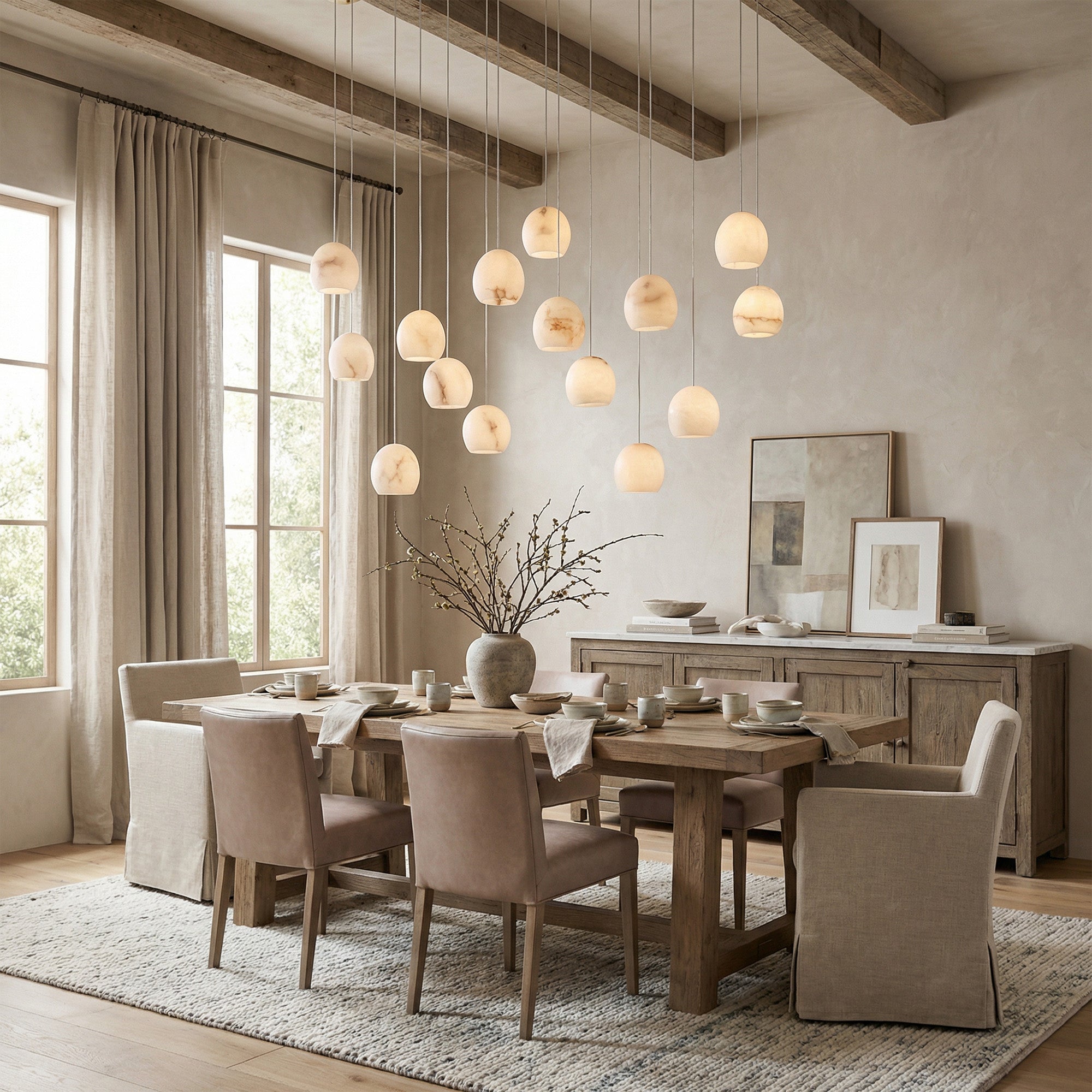 Maeva Rectangular Chandelier 15/30 Light