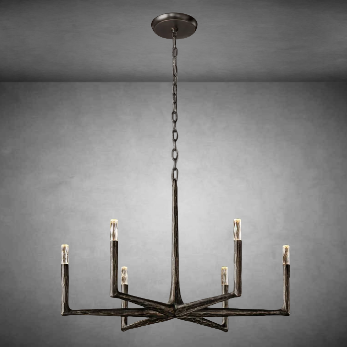 Thaddeas Forged Round Chandelier 36"48" 60" 72"