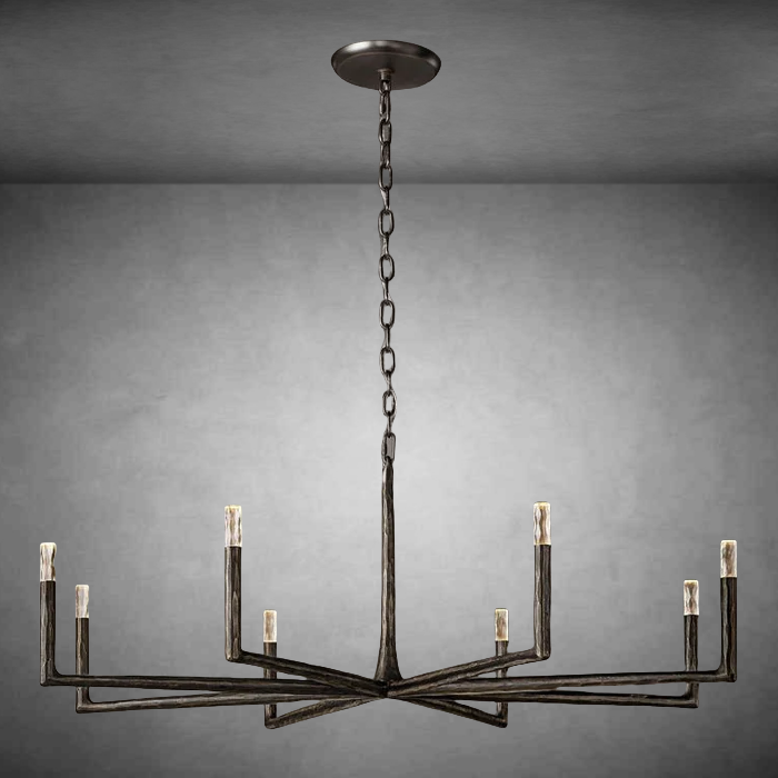 Thaddeas Forged Round Chandelier 36"48" 60" 72"