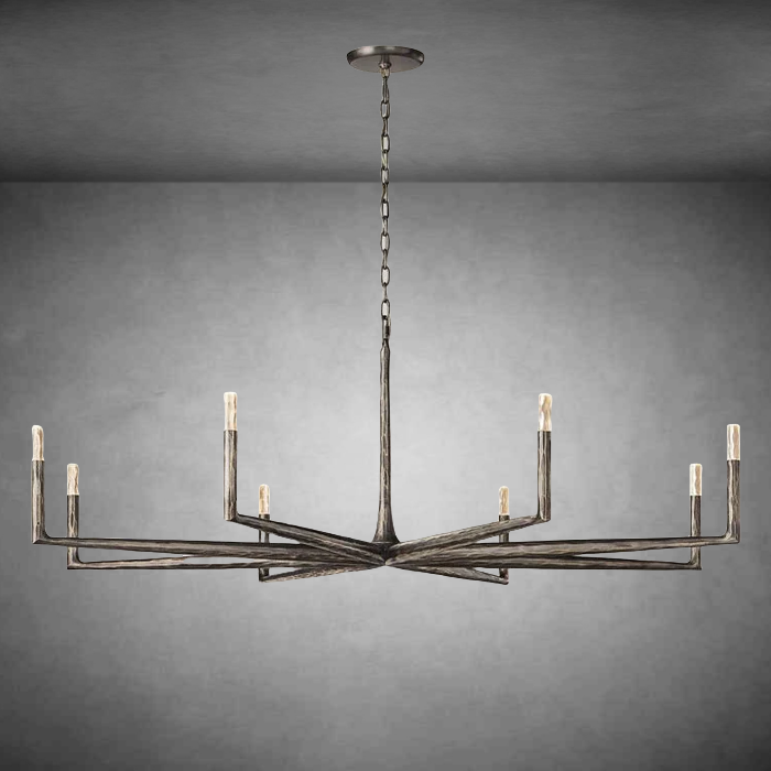 Thaddeas Forged Round Chandelier 36"48" 60" 72"