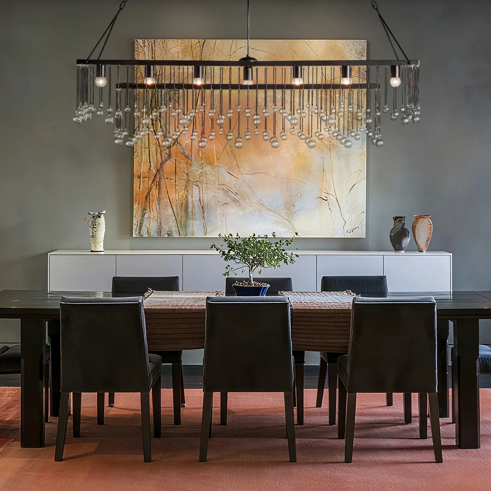 Aubrey Rectangular Chandelier 47''60''