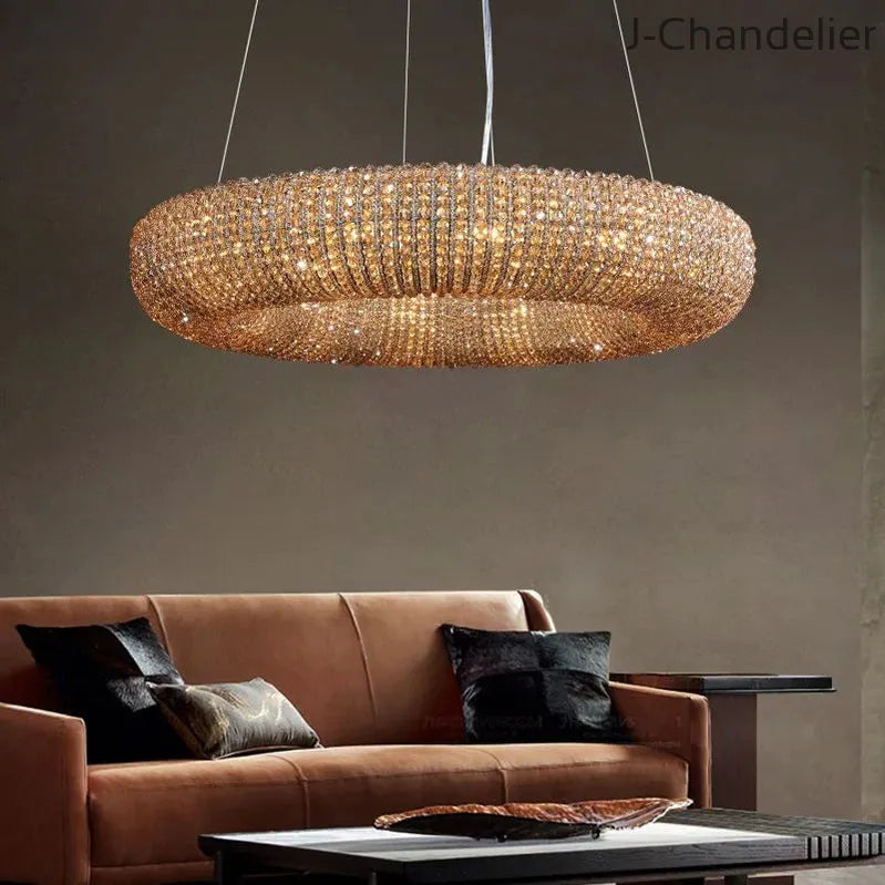 Halos Crystal Round LED Chandelier 41"