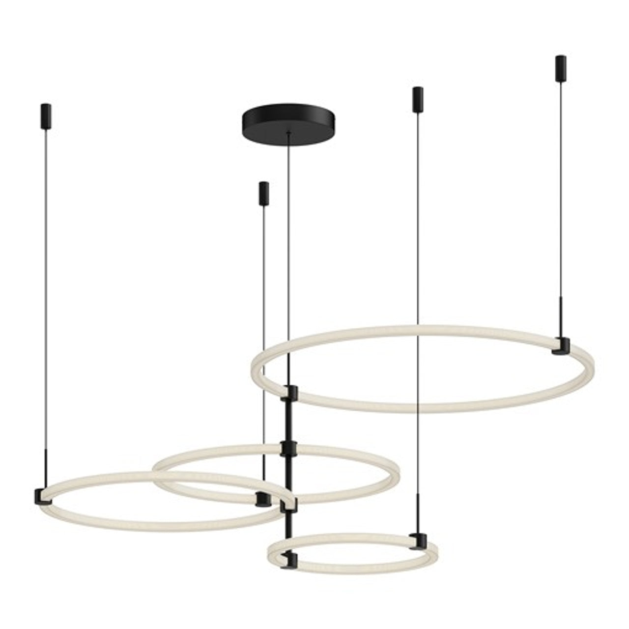 Bruni LED Chandelier Brushed Gold and Black