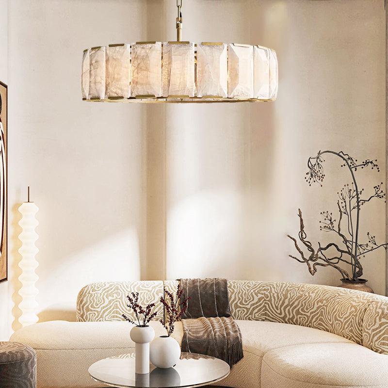 Harlew Calcite Round Chandelier 43"