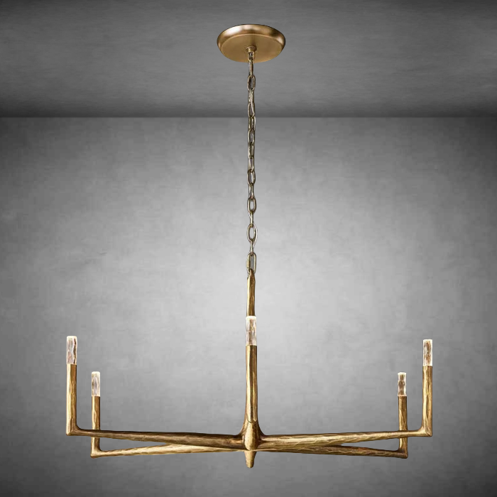 Thaddeas Forged Round Chandelier 36"48" 60" 72"