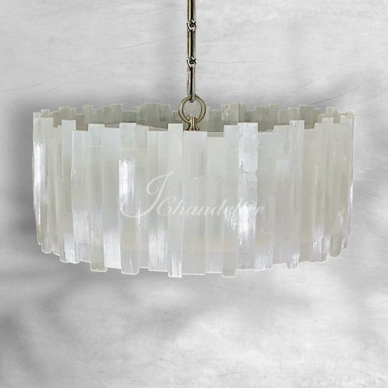 Selenine Round Multi-Tier Chandelier Nikel