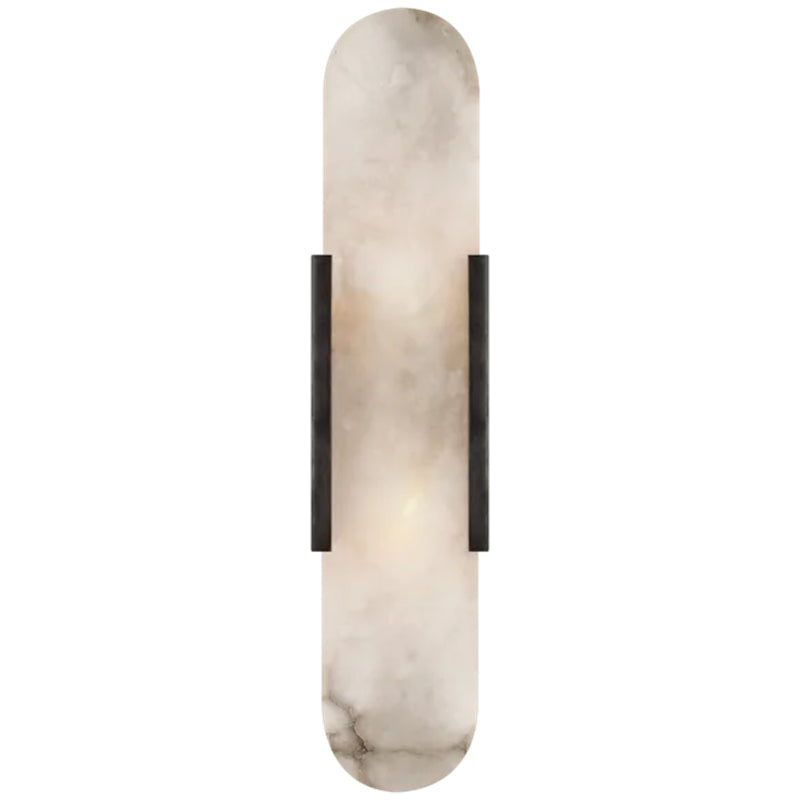 Kevin Koltin Melange Elongated Alabaster Wall Sconce  Kevinstudiolives Black H 20'' 