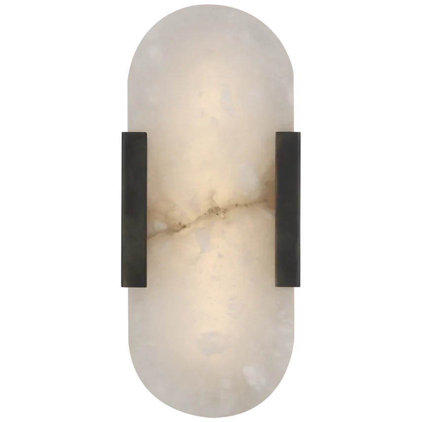 Kevin Koltin Melange Elongated Alabaster Wall Sconce  Kevinstudiolives Black H 13.8'' 