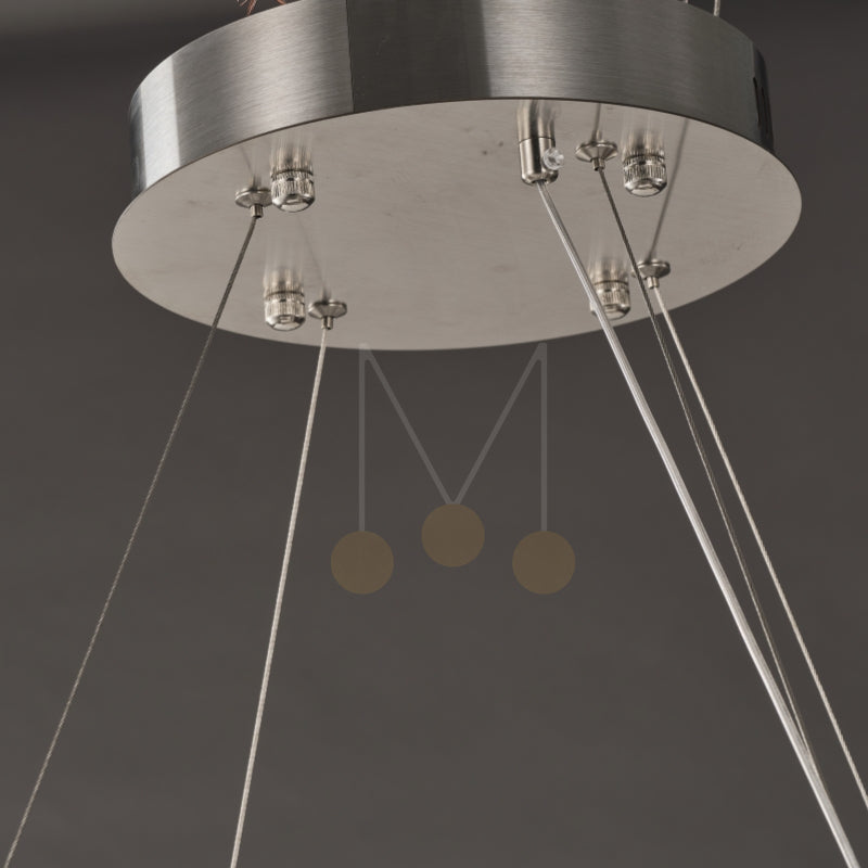 Maurice Modern Alabaster Halo Round Chandelier 31" 40" 60"