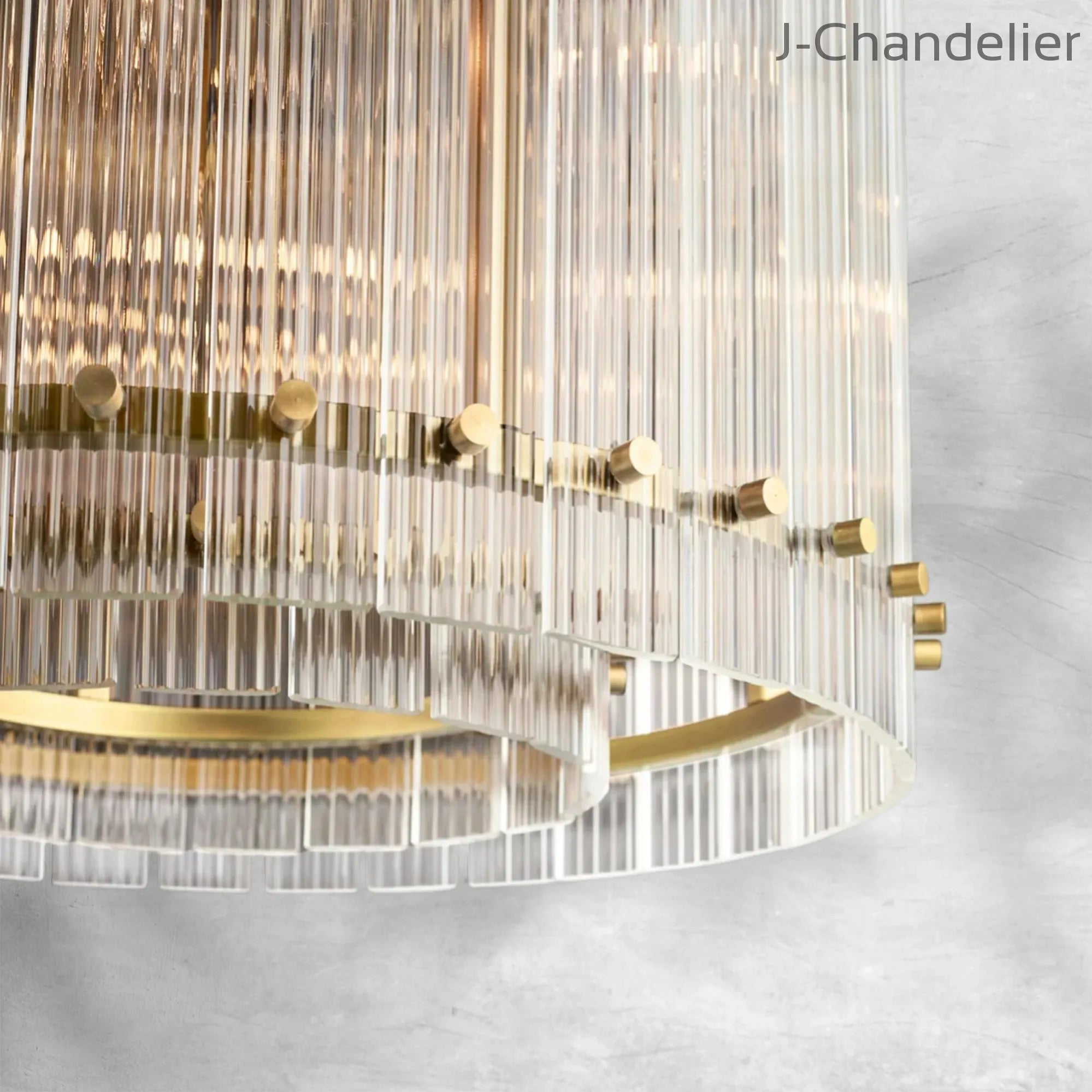 Sun Marcus Glass Round Chandelier 48"