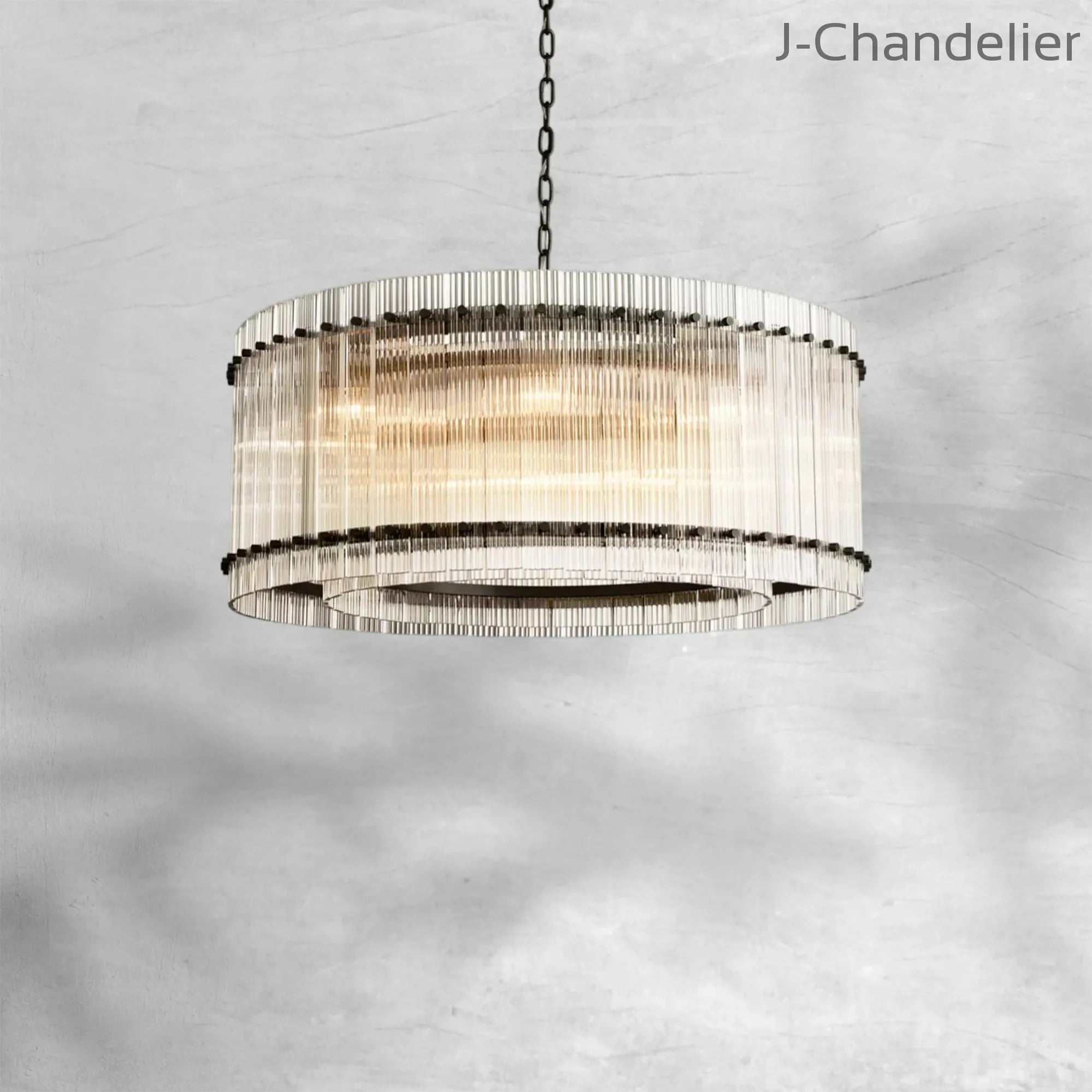 Sun Marcus Glass Round Chandelier 37"