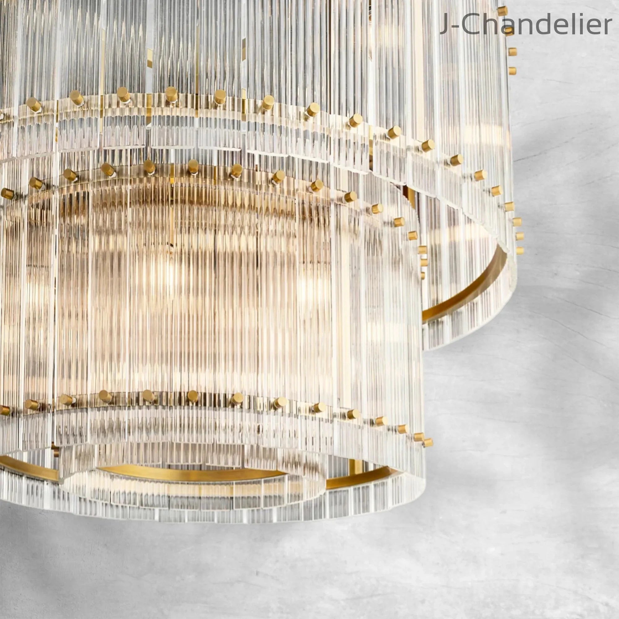 Sun Marcus 2-Tier Glass Round Chandelier 22"