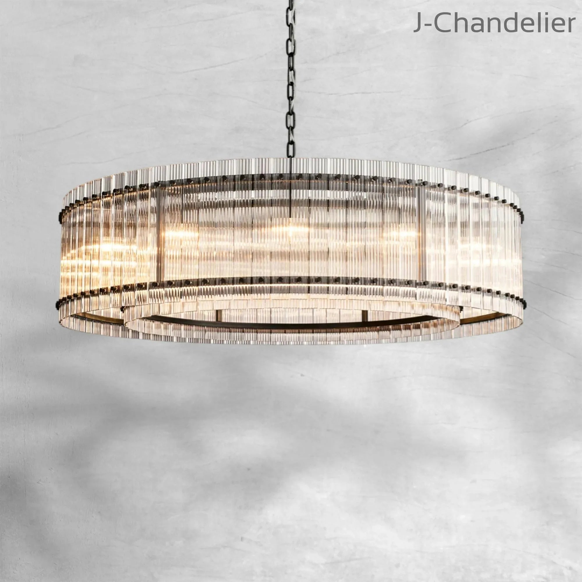 Sun Marcus Glass Round Chandelier 60"