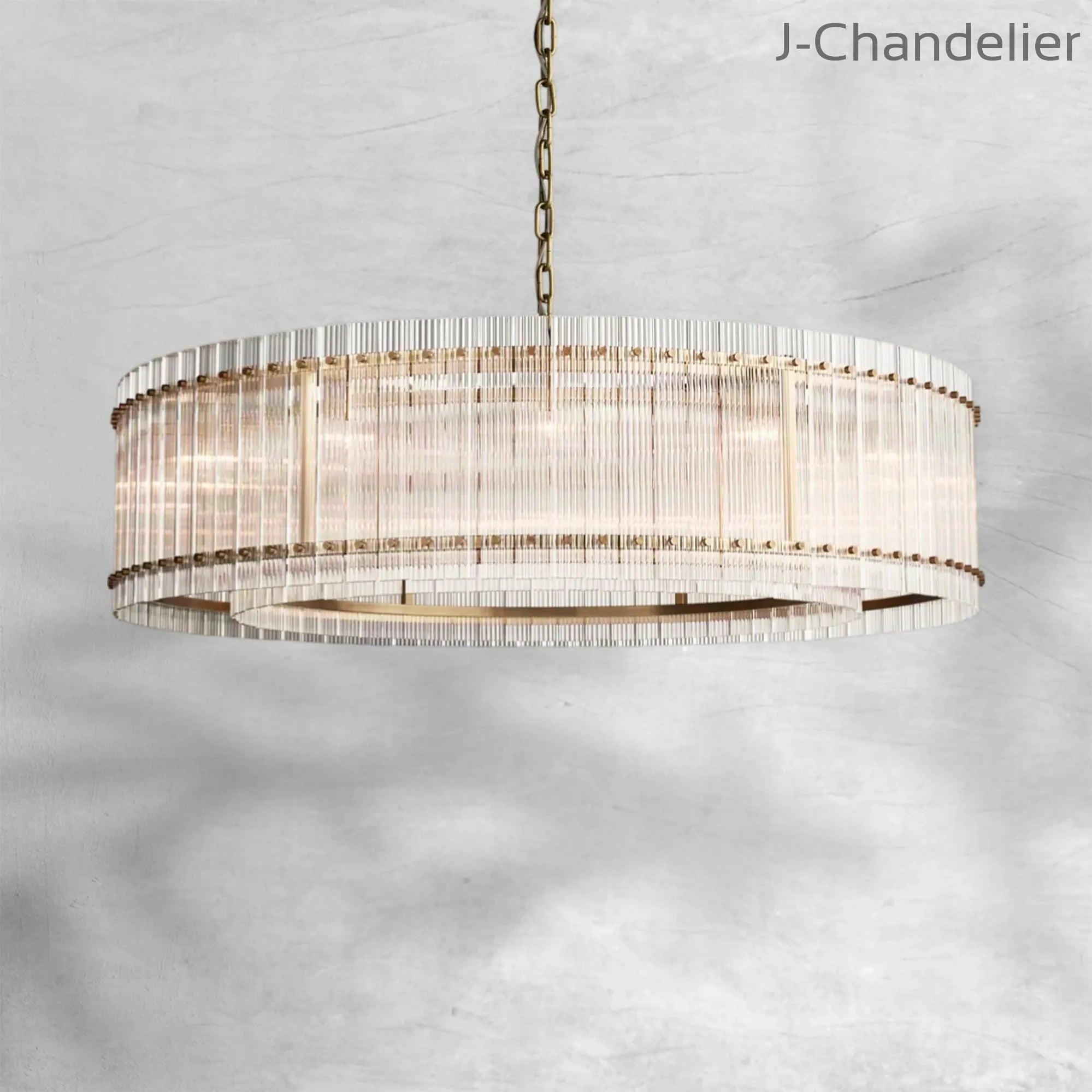 Sun Marcus Glass Round Chandelier 60"