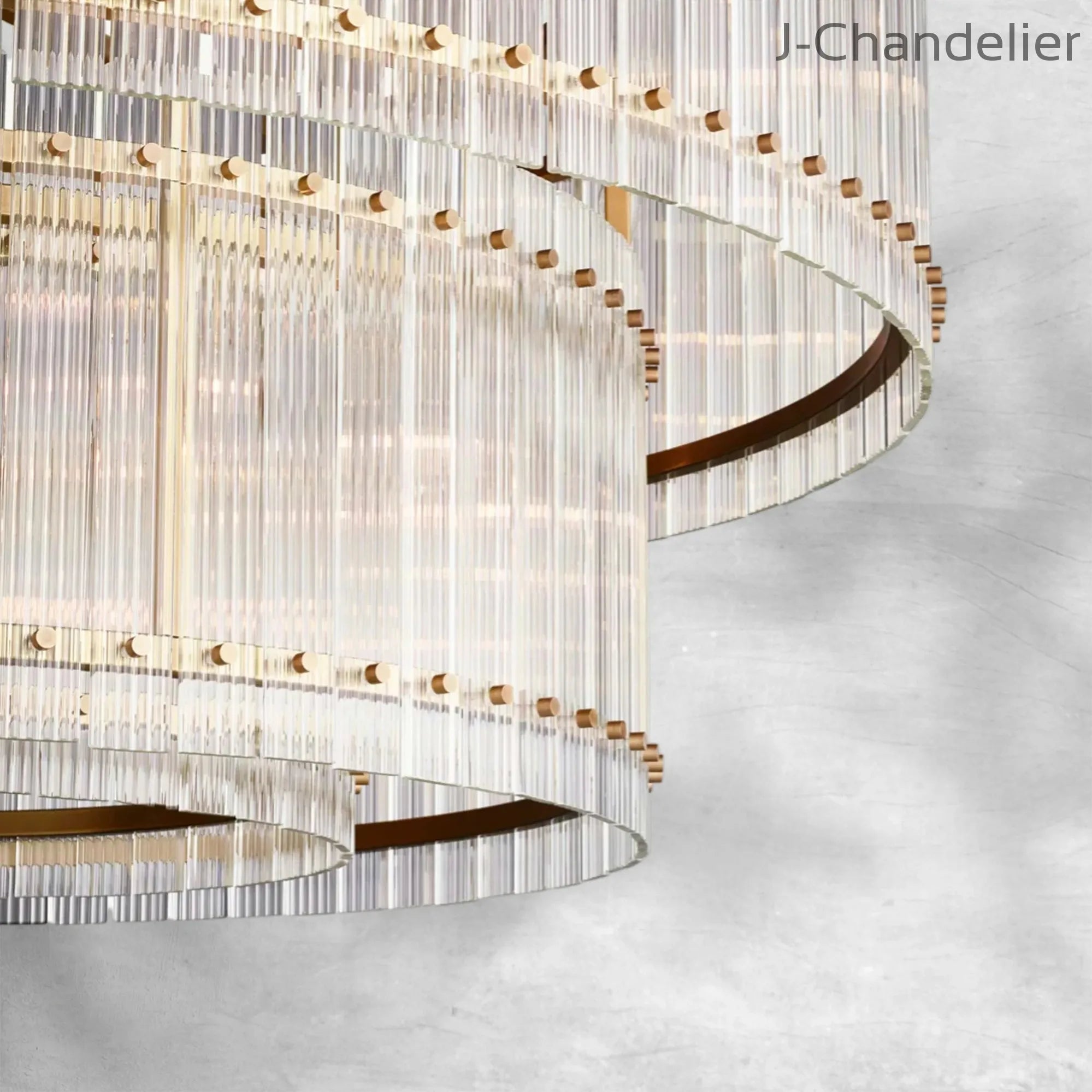 Sun Marcus 2-Tier Glass Round Chandelier 48"