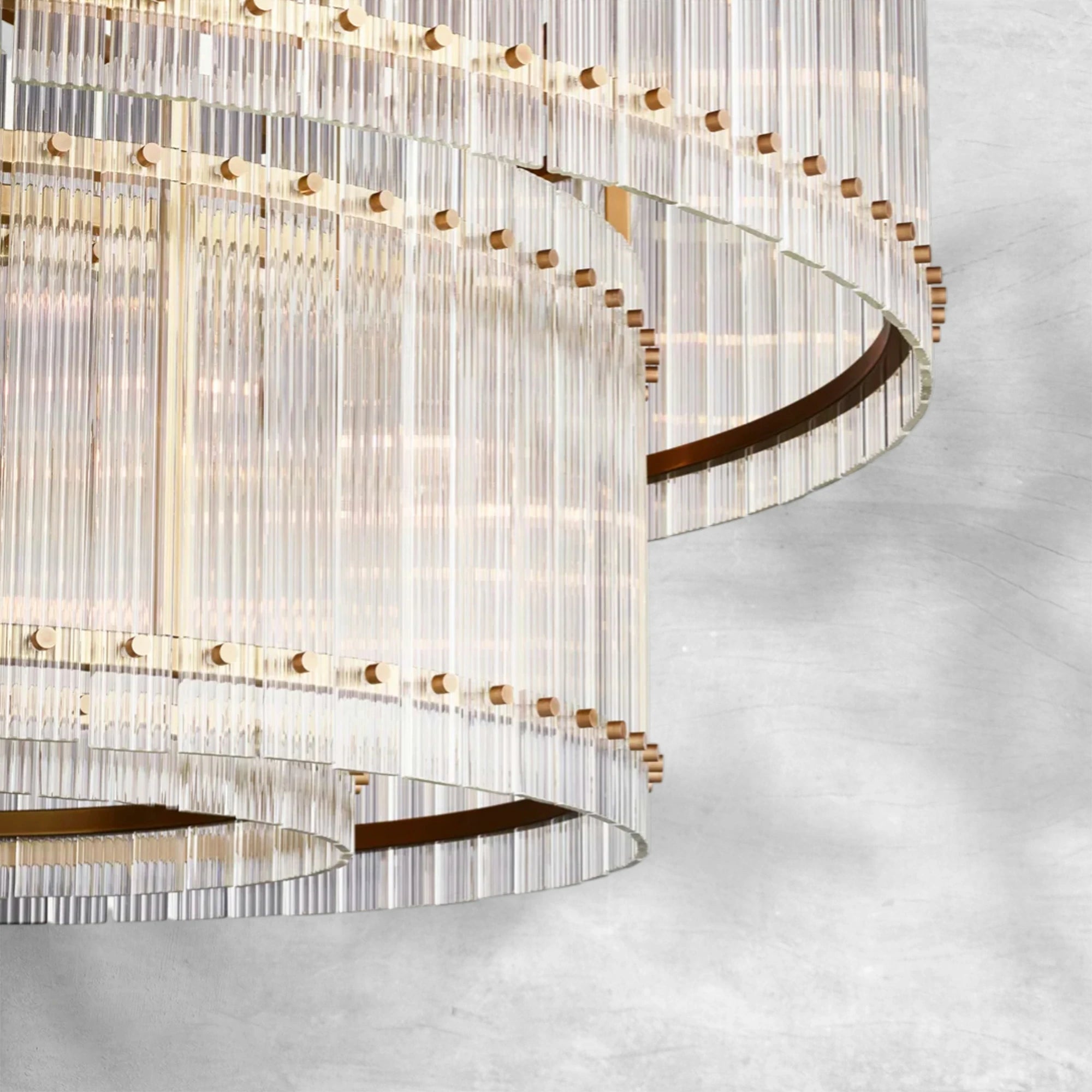 Sun Marcus 2-Tier Glass Round Chandelier 48"