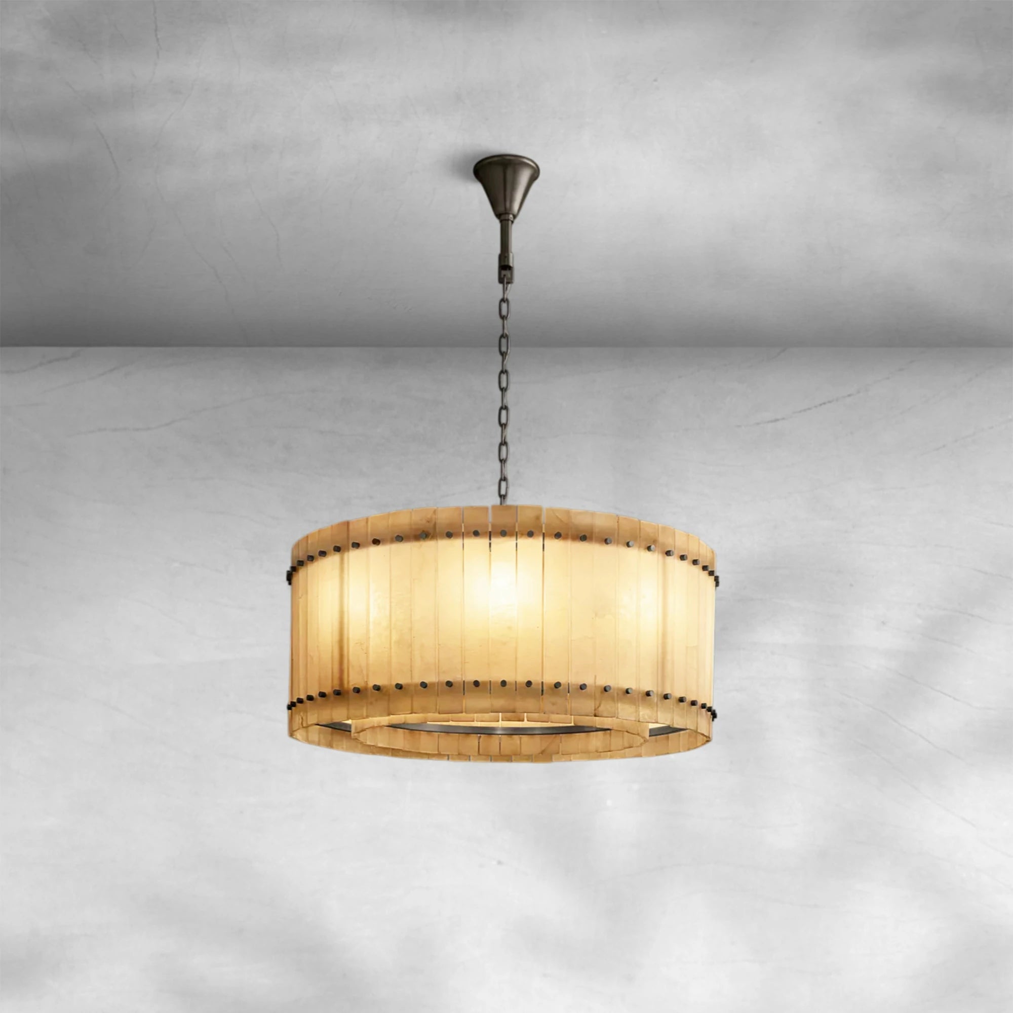Sun Marcus Alabaster Round Chandelier