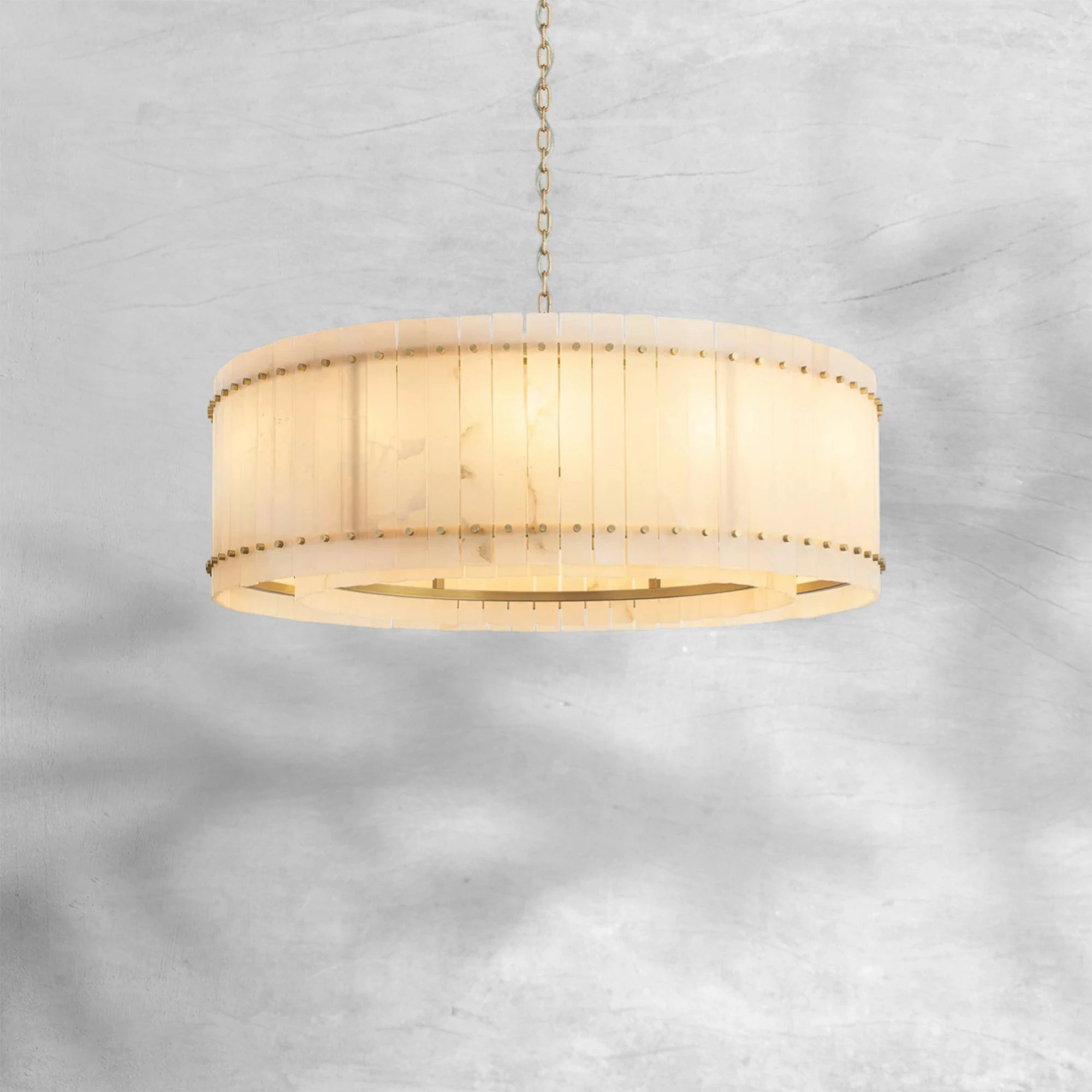 Sun Marcus Alabaster Round Chandelier