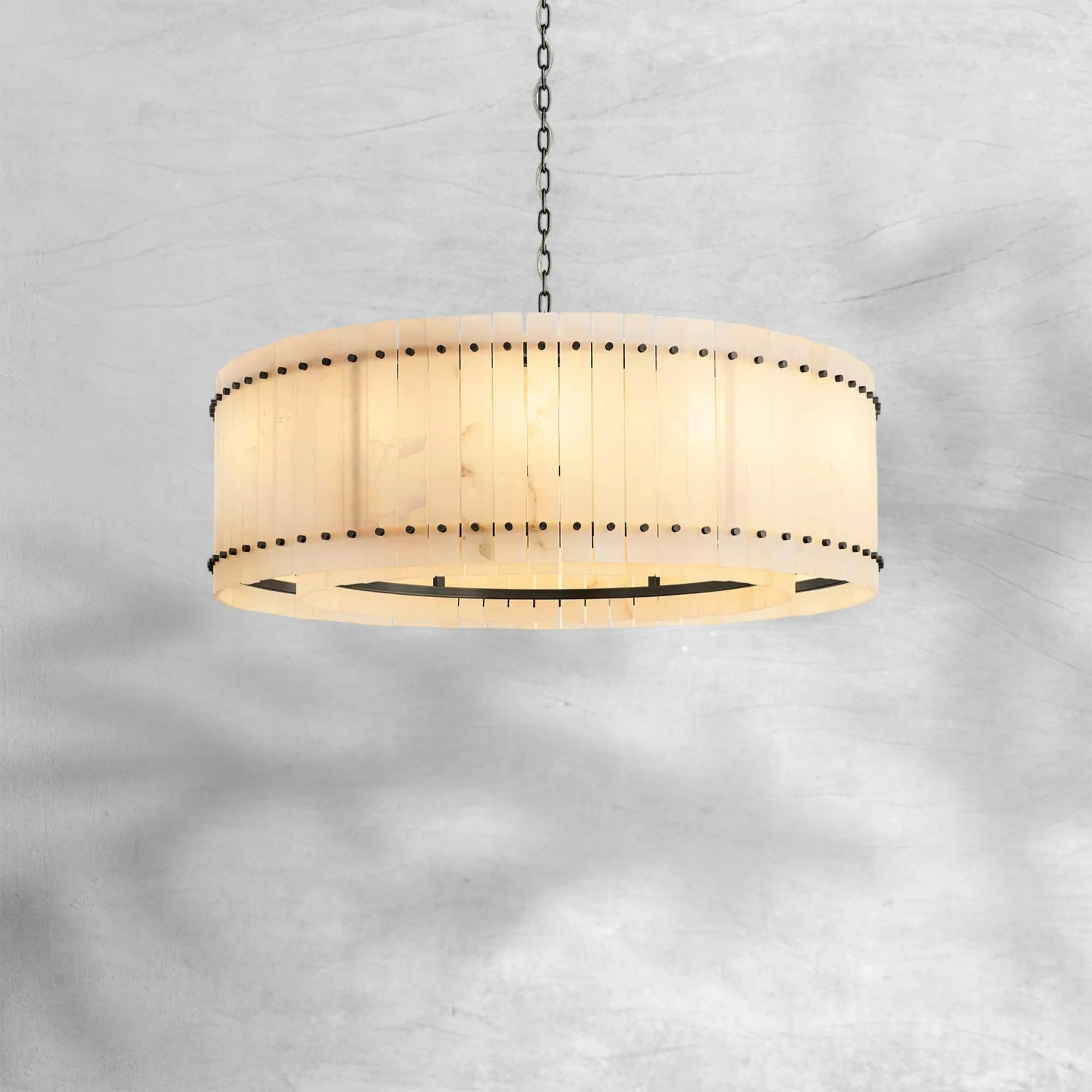 Sun Marcus Alabaster Round Chandelier