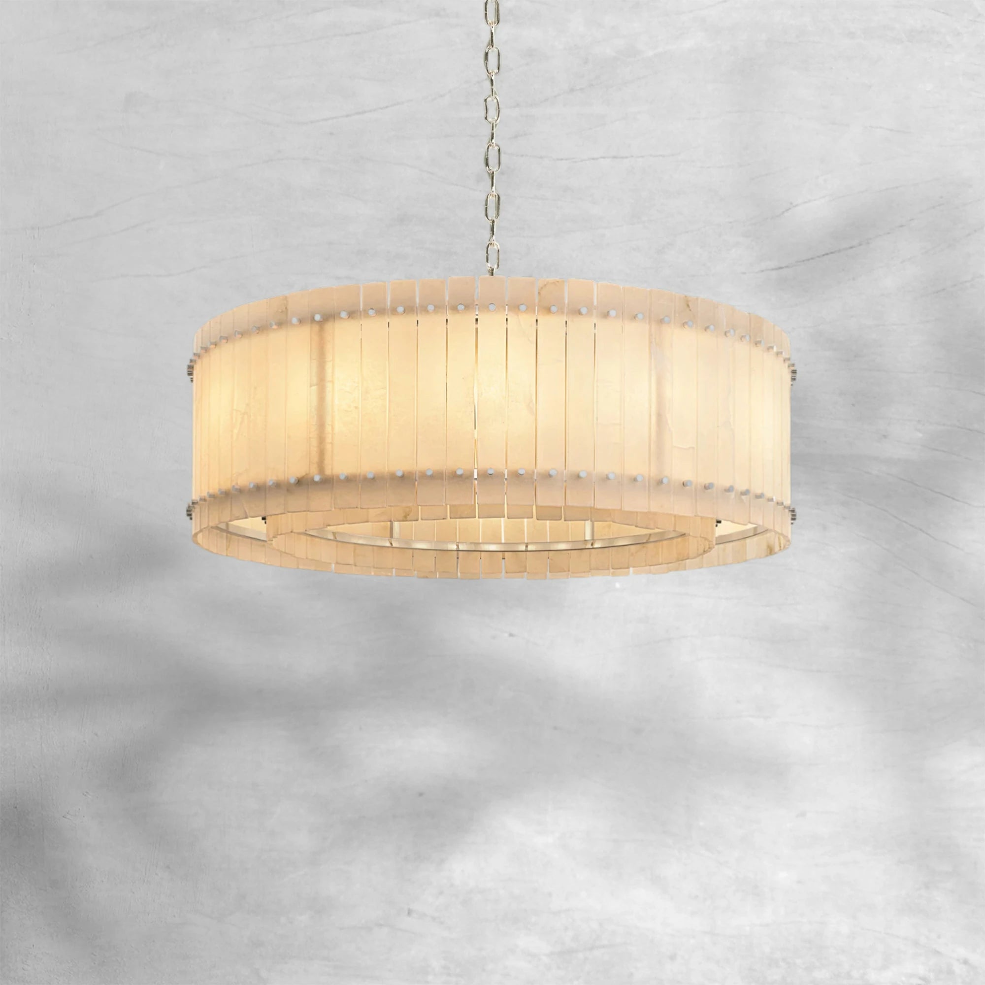 Sun Marcus Alabaster Round Chandelier