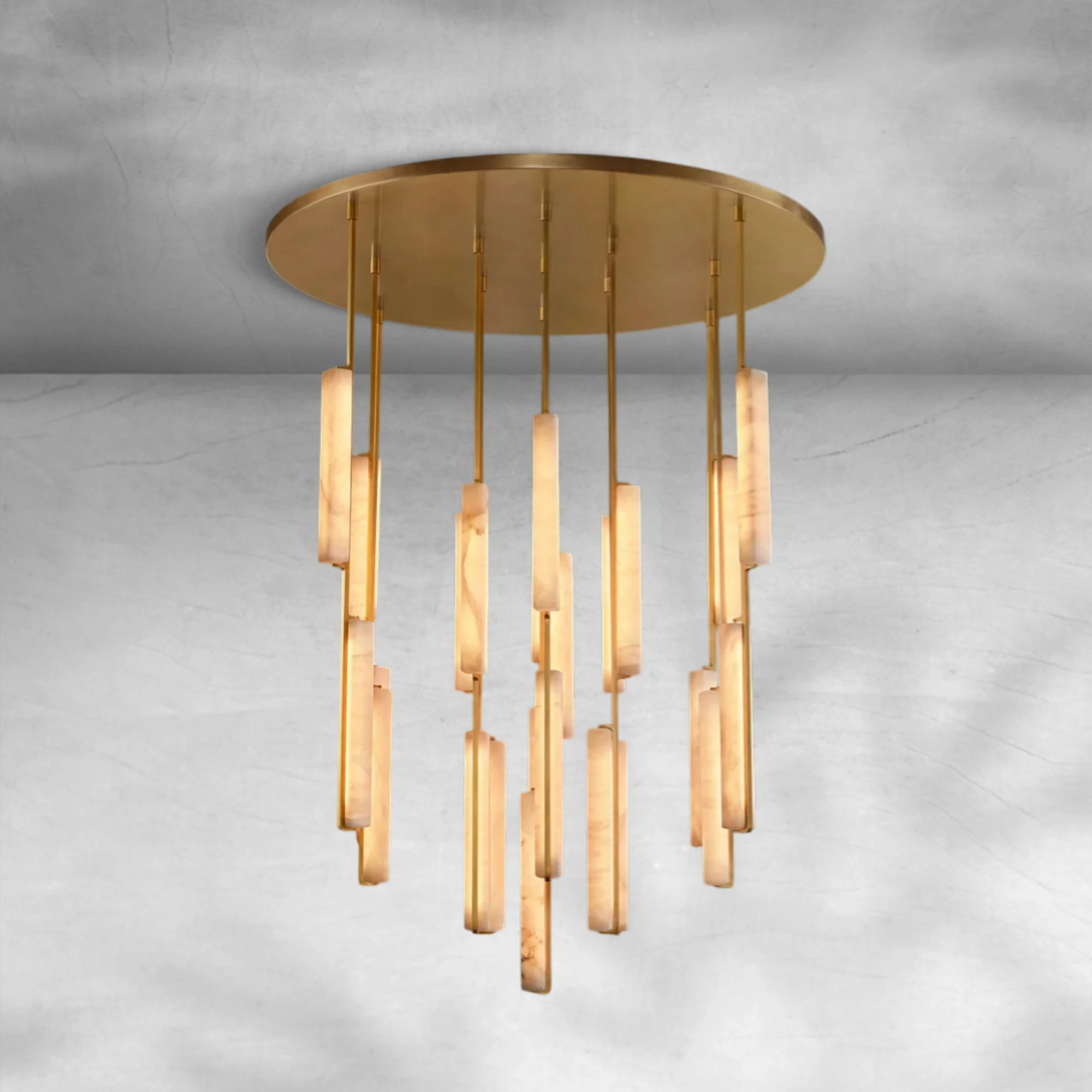 Auduban Alabaster Round Chandelier
