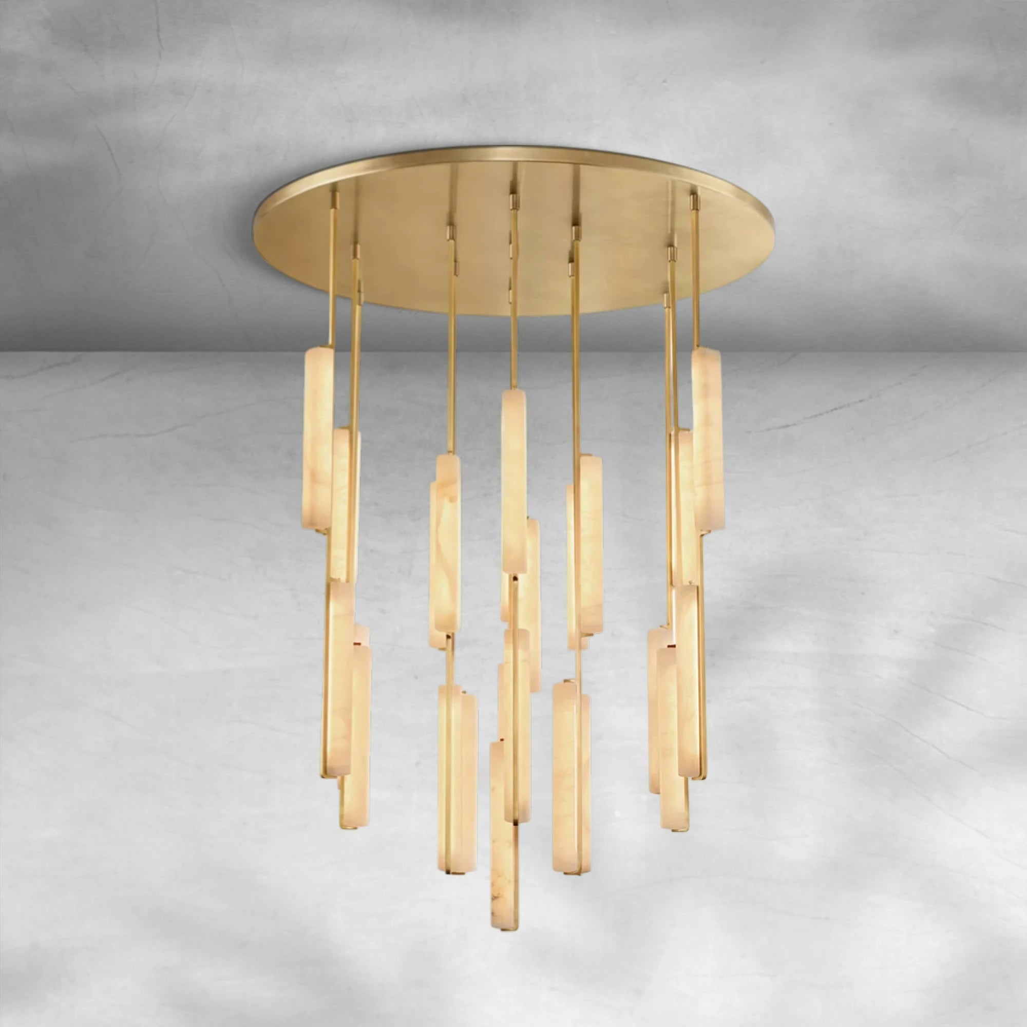 Auduban Alabaster Round Chandelier