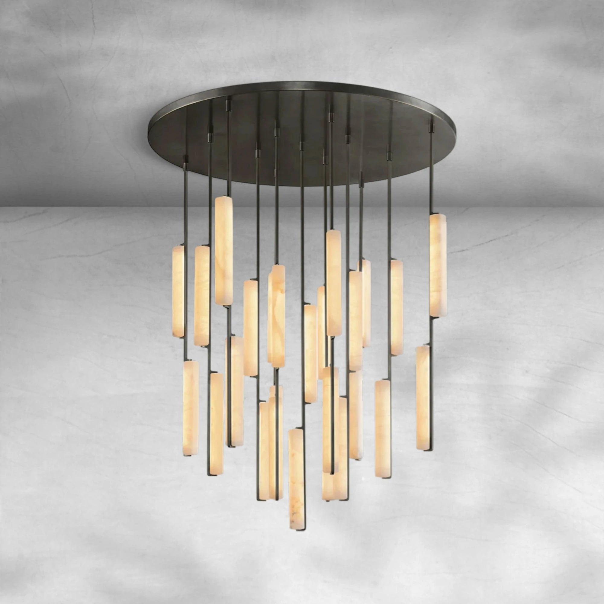 Auduban Alabaster Round Chandelier