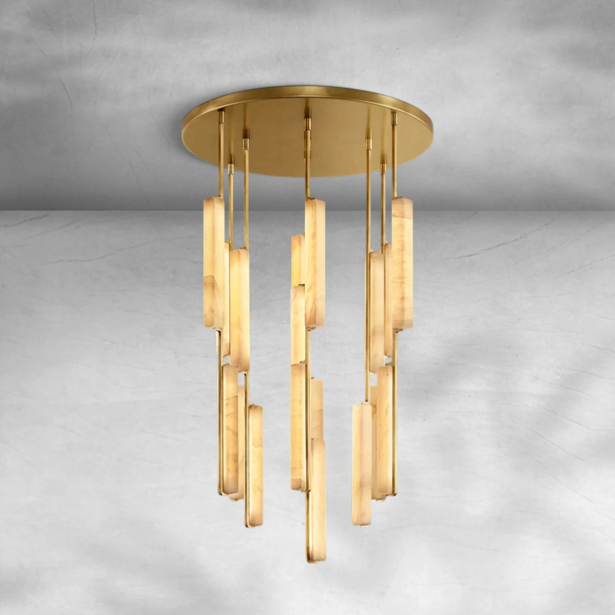 Auduban Alabaster Round Chandelier